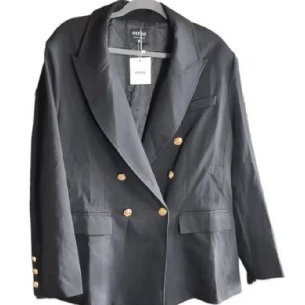 Double Breasted Black Blazer NWT
